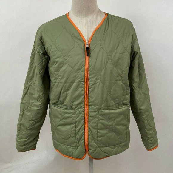 Obey Nylon Liner Jacket Nonsense Olive Green/Blue - Picture 5 of 7